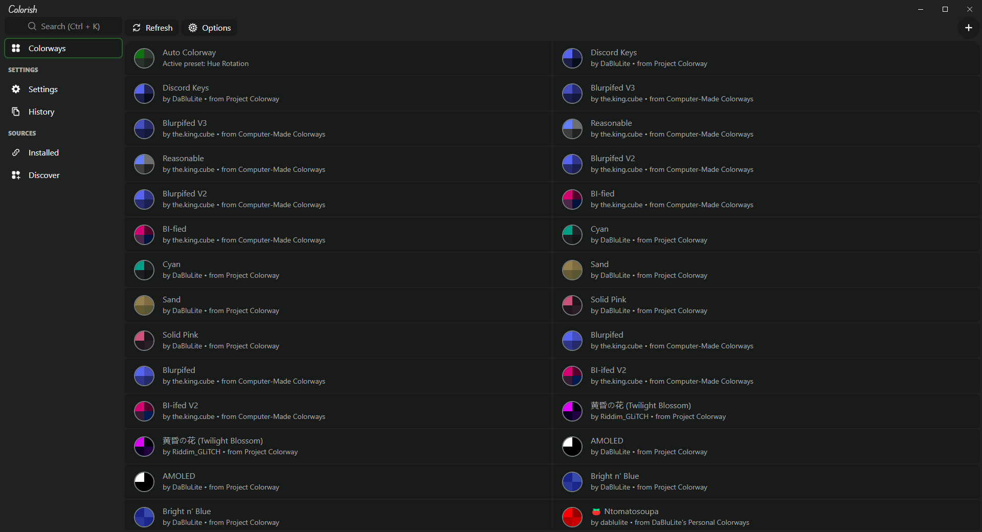 Colorish v2 Main Interface